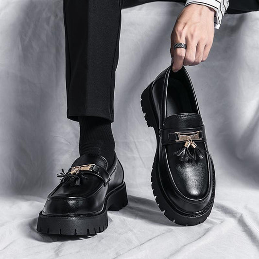 Trevor – Chaussures Style Britannique en Cuir Vegan Noir