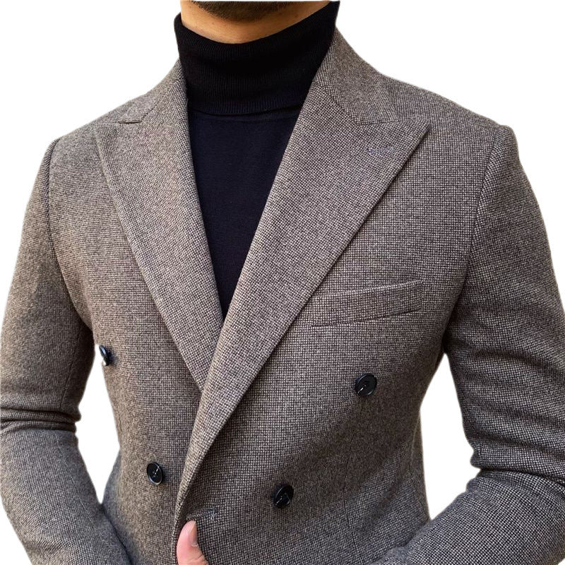 Rick – Costume Ajusté à Double Boutonnage en Pied-de-Poule