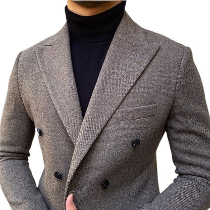Rick – Costume Ajusté à Double Boutonnage en Pied-de-Poule