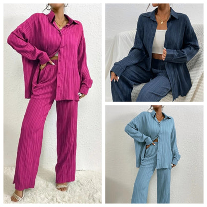 Jessica – Cardigan Loose à Col Chemise, Manches Longues