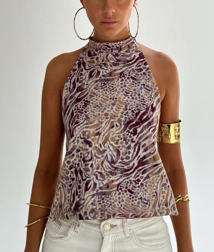 Lucy – Haut Élégant à Col Halter pour Femmes