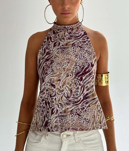 Lucy – Haut Élégant à Col Halter pour Femmes