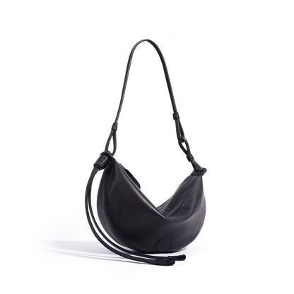 Natalie – Sac Messager Épaule Rétro en Cuir Végan Demi-Lune