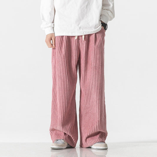 Amanda – Pantalon Décontracté Large en Velours Côtelé