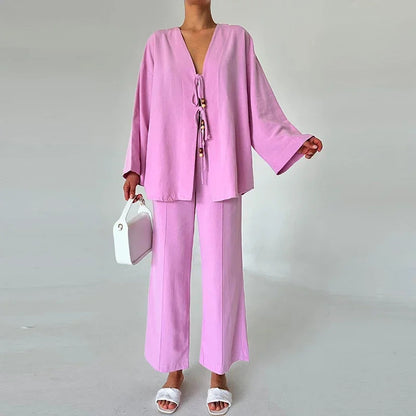 Joy – Costume Décontracté Femme Couleur Unie