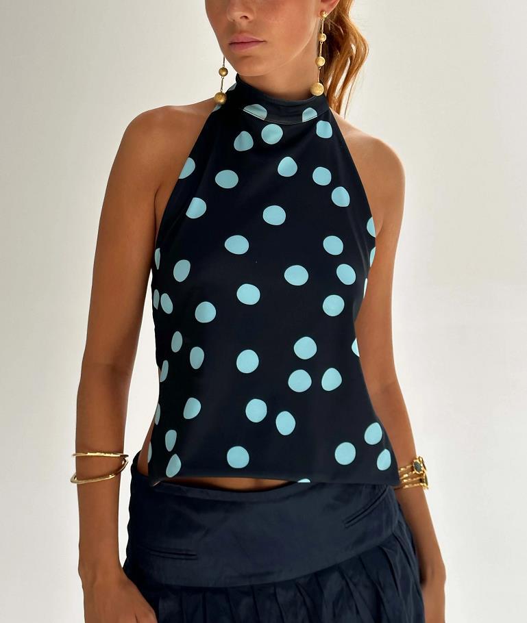 Lucy – Haut Élégant à Col Halter pour Femmes