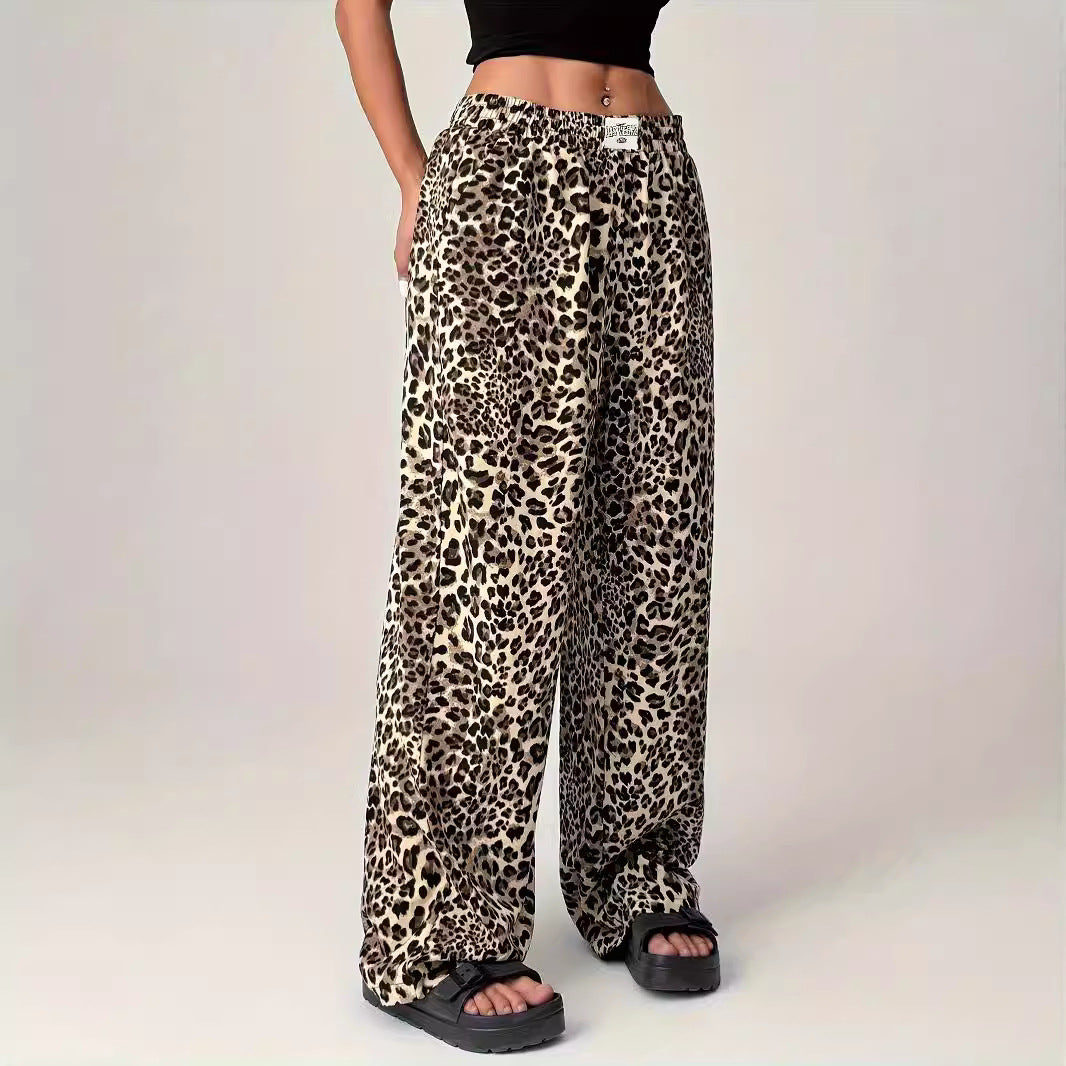 Emily – Pantalon Large Imprimé Léopard