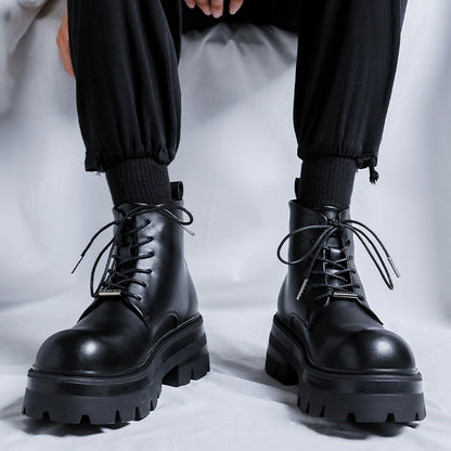 Scott – Bottes de Moto en Similicuir Noir