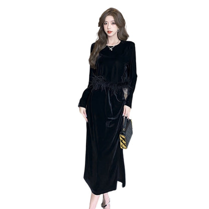 Melissa – Costume Velours Doré Féminin
