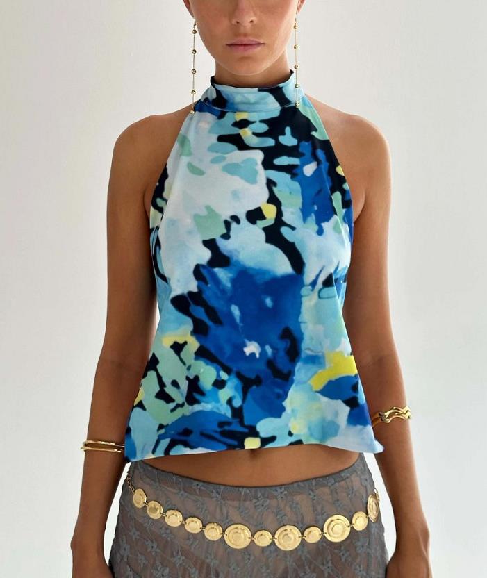 Lucy – Haut Élégant à Col Halter pour Femmes
