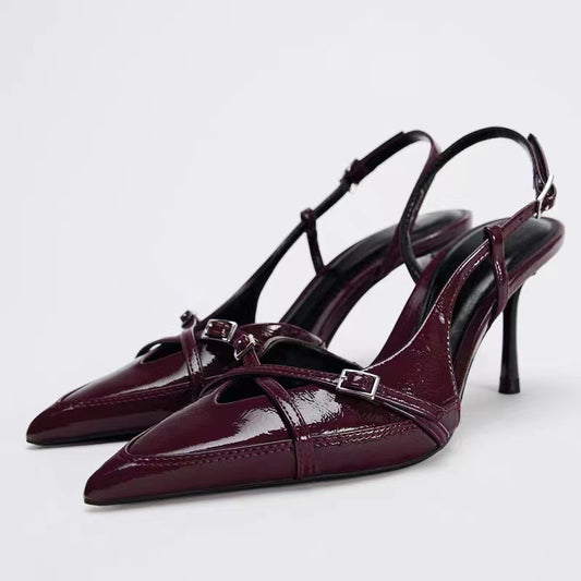 Audrey – Sandales à Talons Hauts avec Boucle Croisée