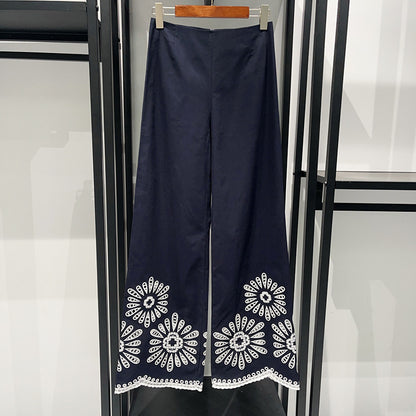 Carol – Ensemble Pantalon Large Style Ethnique à Motif Tournesol