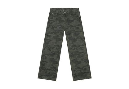 Will – Jean Droit Style Basique Camouflage Lavé