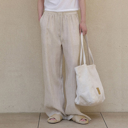 Kathryn – Pantalon Long Droit avec Poches Doubles Côté pour Femme