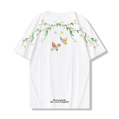 Ashley – T-shirt National à Manches Courtes avec Papillon Changeant