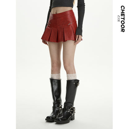 Danielle – Jupe Plissée Taille Haute