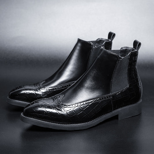 Terence – Bottes Martin mi-mollet à pointe haute pour extérieur