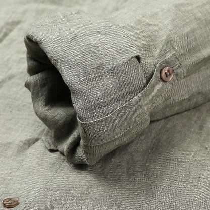 Kris – Manteau Cardigan en Lin Pur Printemps et Été pour Hommes