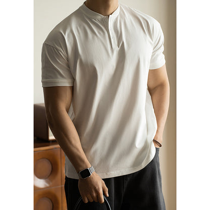 Elliot – Chemise à Col Henry Respirante et Légère