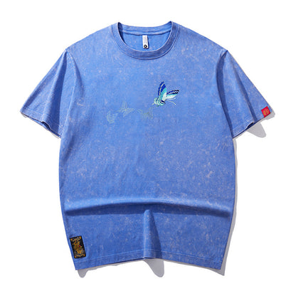 Mark – T-shirt à Manches Courtes avec Papillon Brodé
