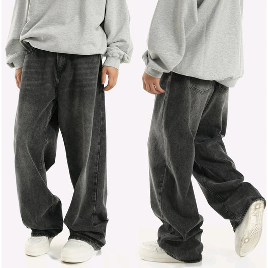 Robin – Jeans Élastiques Gris Fumé Vintage