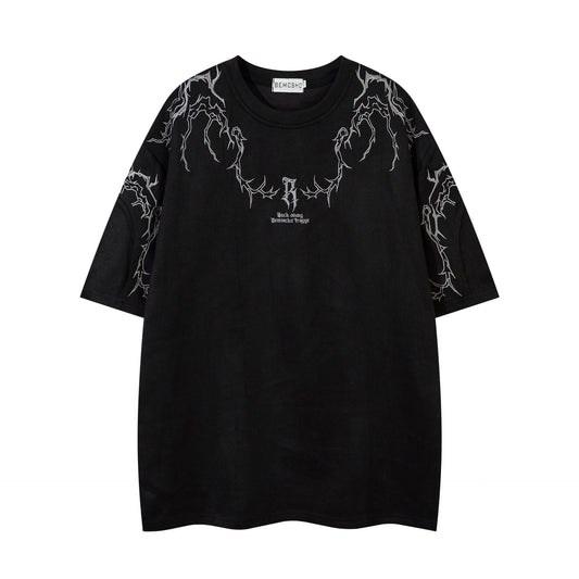 Charles – T-shirt en Daim Vegan avec Broderie Épine