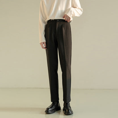 Roy – Pantalon de Costume en Laine Décontracté pour Homme