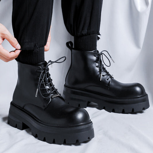 Scott – Bottes de Moto en Similicuir Noir