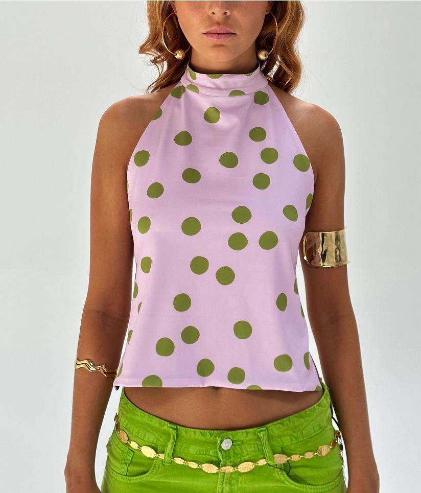 Lucy – Haut Élégant à Col Halter pour Femmes