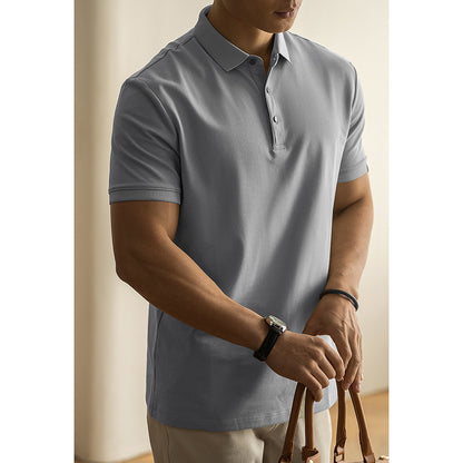 Ryan – Polo en Coton Longue Fibre à Manches Courtes