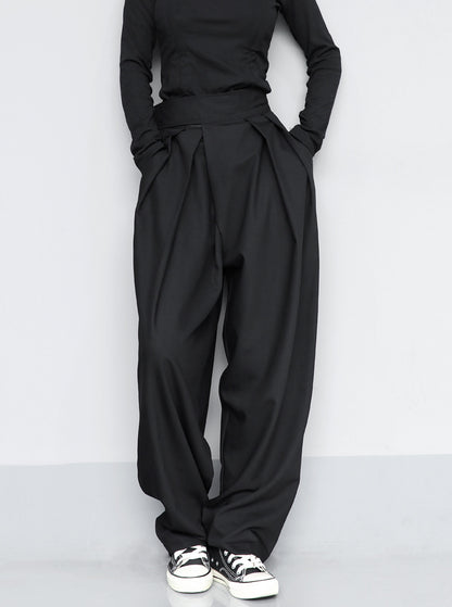 Zoe – Pantalon Décontracté Large Drapé