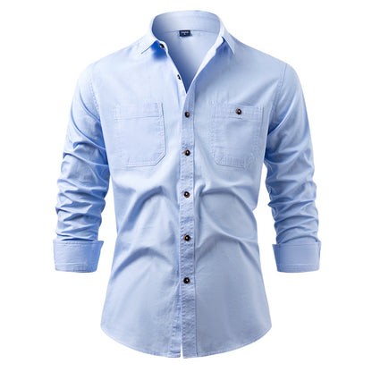 Perry – Chemise en Denim Rétro Américain Coton