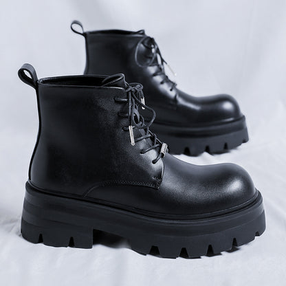 Scott – Bottes de Moto en Similicuir Noir