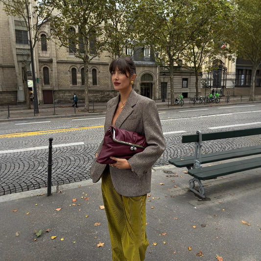 Allan – Veste de costume minimaliste à motif chevron pour l'automne et l'hiver