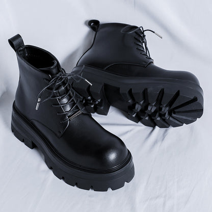 Scott – Bottes de Moto en Similicuir Noir