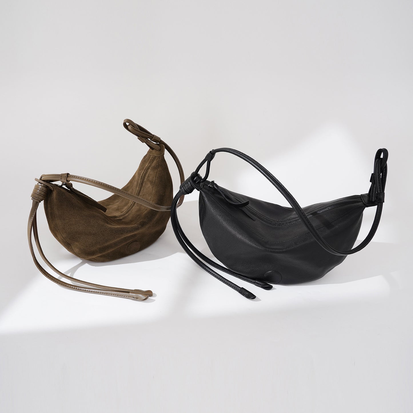 Natalie – Sac Messager Épaule Rétro en Cuir Végan Demi-Lune