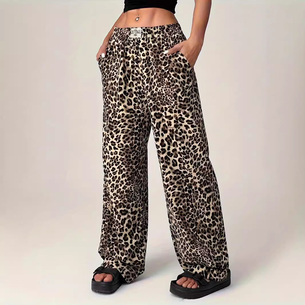Emily – Pantalon Large Imprimé Léopard