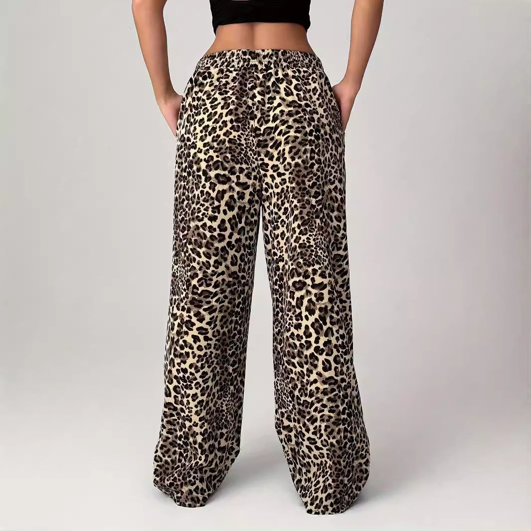 Emily – Pantalon Large Imprimé Léopard