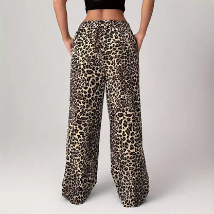 Emily – Pantalon Large Imprimé Léopard