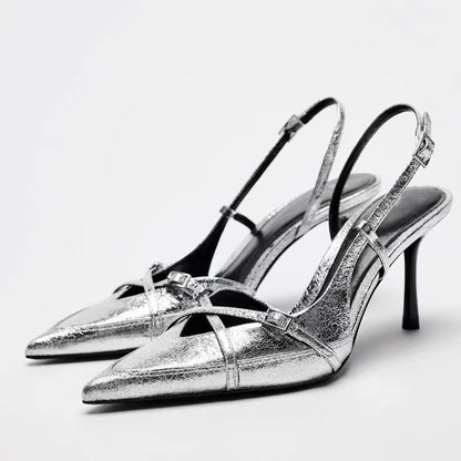 Audrey – Sandales à Talons Hauts avec Boucle Croisée