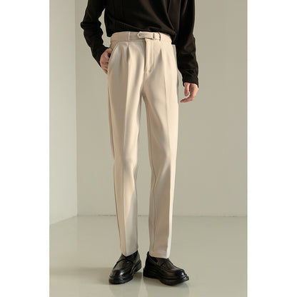 Roy – Pantalon de Costume en Laine Décontracté pour Homme