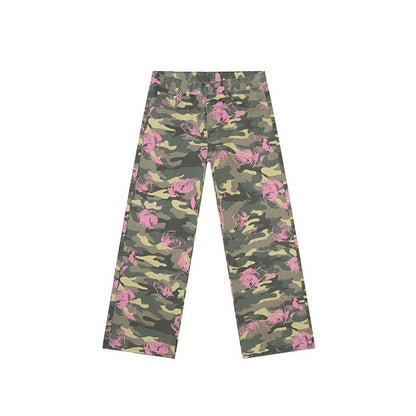 Will – Jean Droit Style Basique Camouflage Lavé