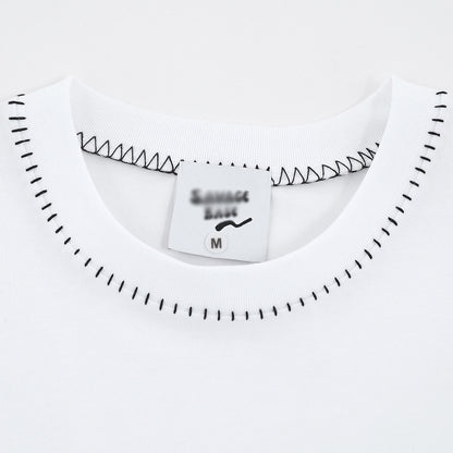 Tracy – T-shirt à Manches Courtes avec Col Rond et Couture Ouverte