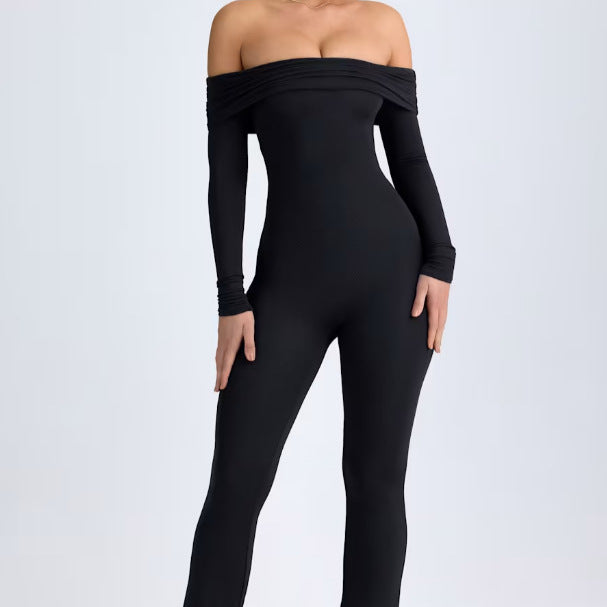 Margaret – Combinaison à Manches Longues avec Mise en Forme de la Taille et Pantalon Droit