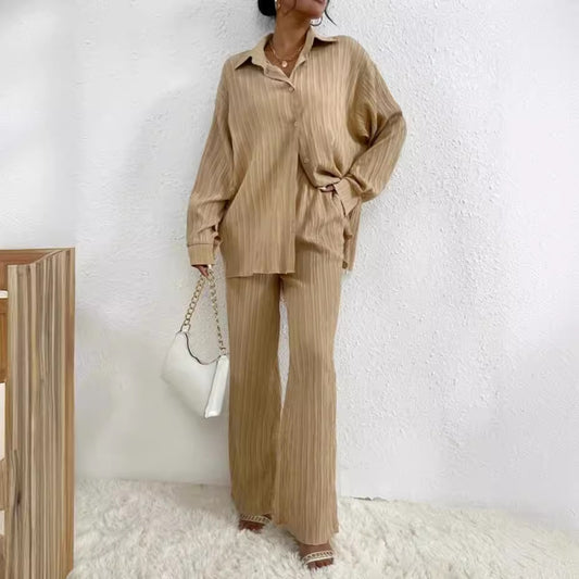 Jessica – Cardigan Loose à Col Chemise, Manches Longues