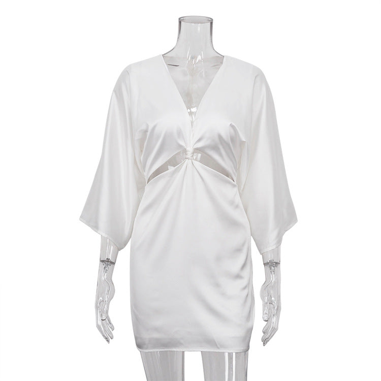 Lynda – Robe Évasée à Manches Trois-quarts