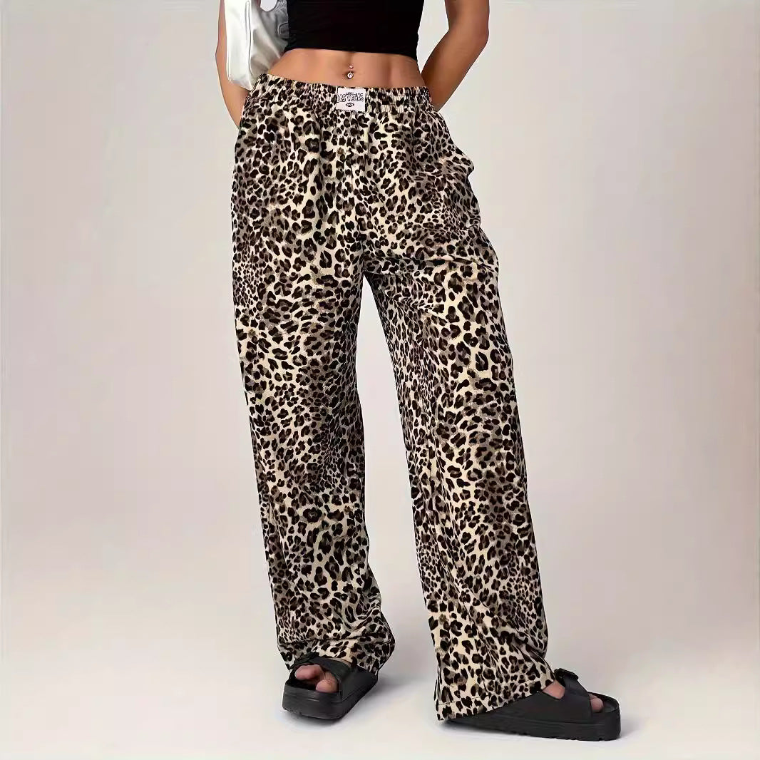 Emily – Pantalon Large Imprimé Léopard