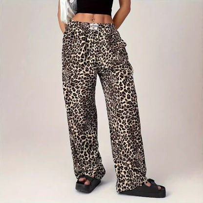 Emily – Pantalon Large Imprimé Léopard
