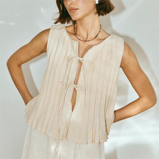 Louise – Chemise Femme en Coton et Lin avec Lacets
