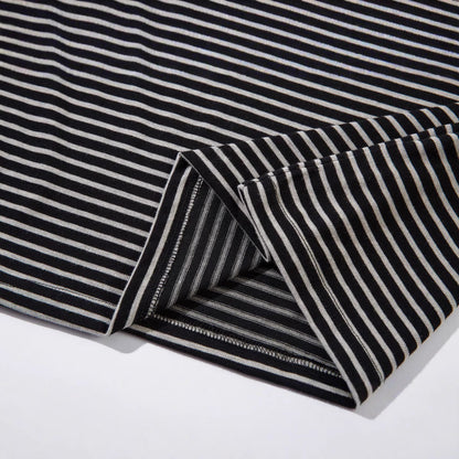 Alex – T-shirt Rayé Simple et Ample à Manches Courtes